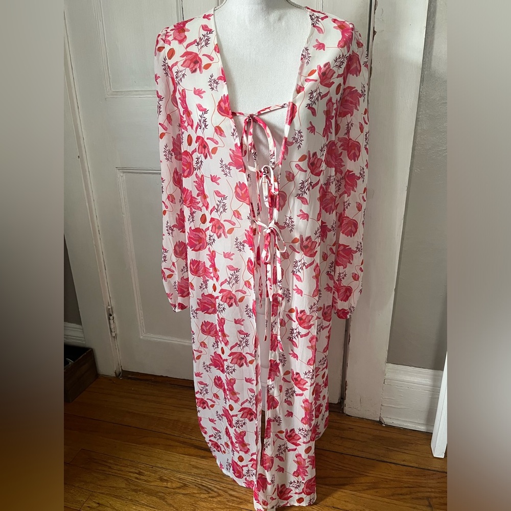 Floral Beach Kimono S/M - Picture 2 of 6
